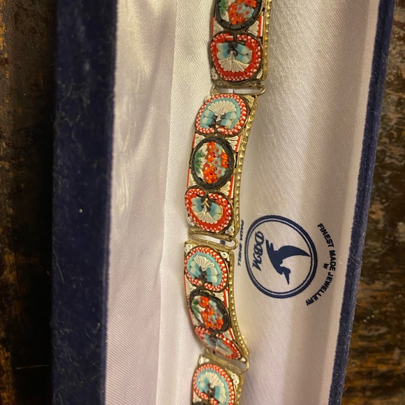 Ruby lane early mosaic bracelets  makers marks hidden on the connection ring. - Picture 6 of 9